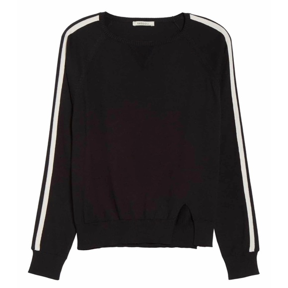 NWT Ragdoll Black Stripe Lounge Sweatshirt - Picture 4 of 13